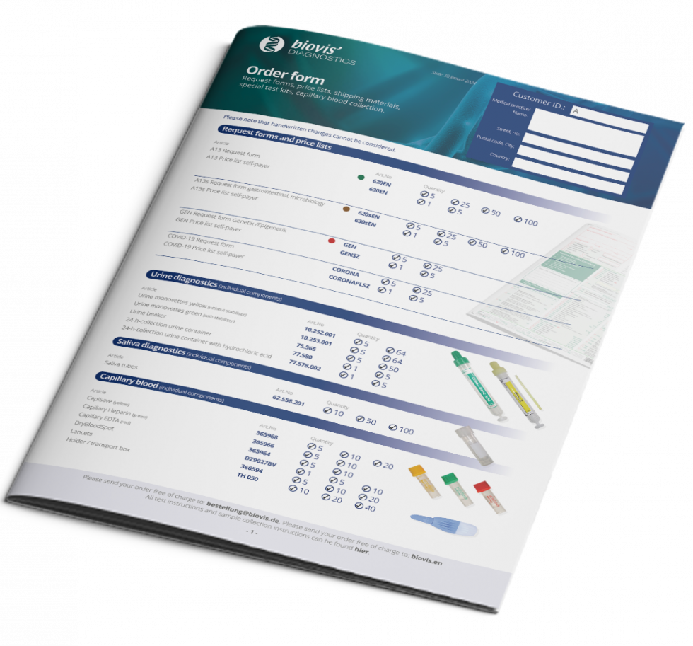 Order shipping material | biovis Diagnostik MVZ GmbH